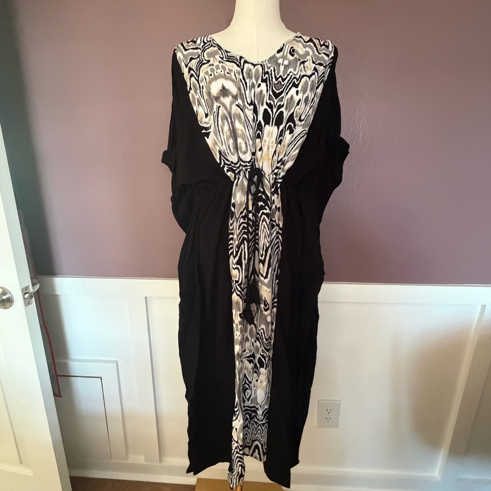 Maxi Black Tie Waist Dress Unique Sleeveless